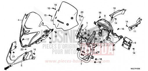 CAPOT AVANT CB500XAF de 2015
